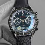JH Swiss 9300 Omega Speedmaster Chronograph Dark Side of the Moon Watch 44MM